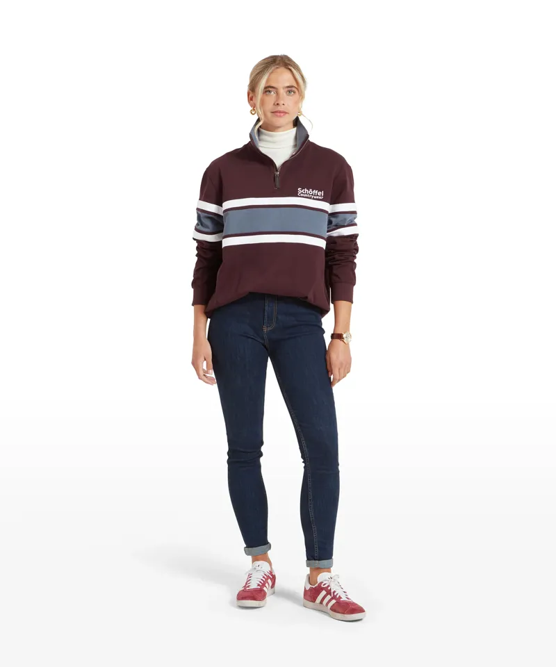 Schoffel Exmouth Heritage Quarter Zip - Wine-5