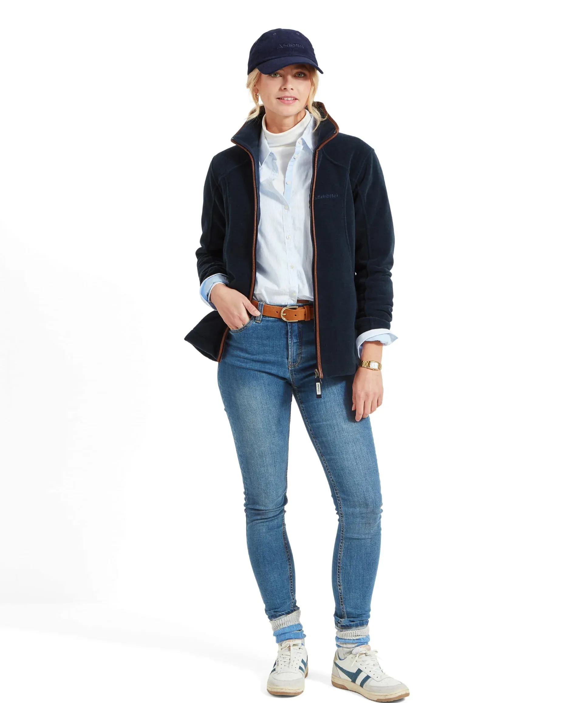 Schoffel Ladies Burley Fleece Jacket Navy