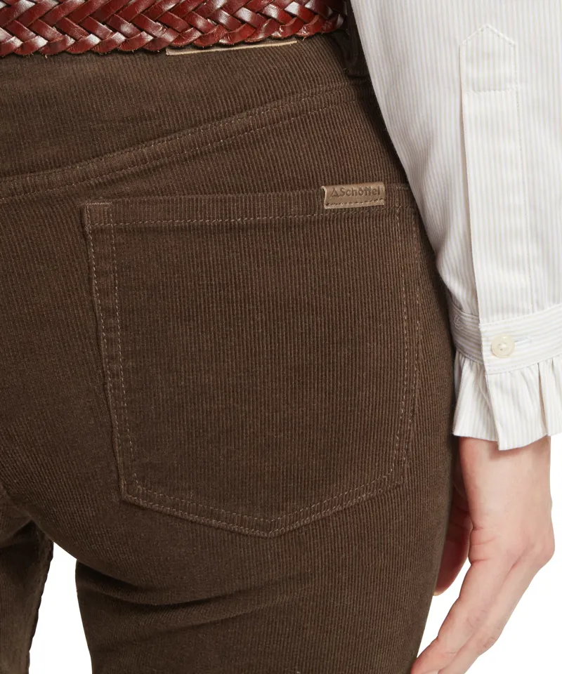 Schoffel Clover Cord Jean - Chocolate-5