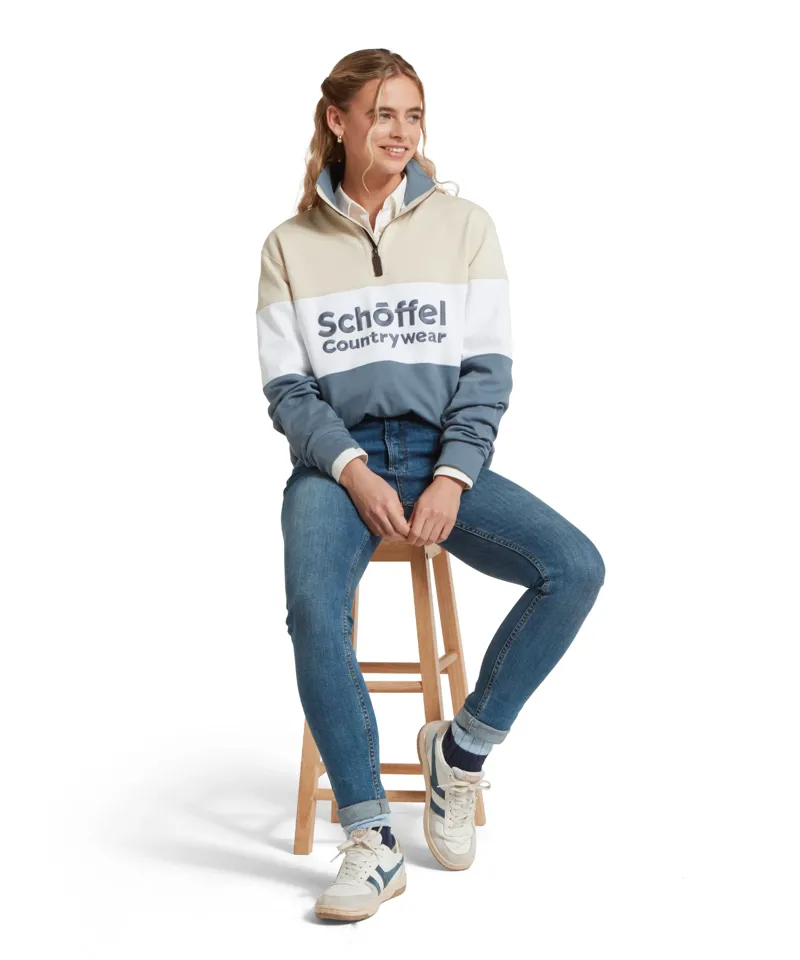 Schoffel Exeter Heritage Quarter Zip - Stone-8