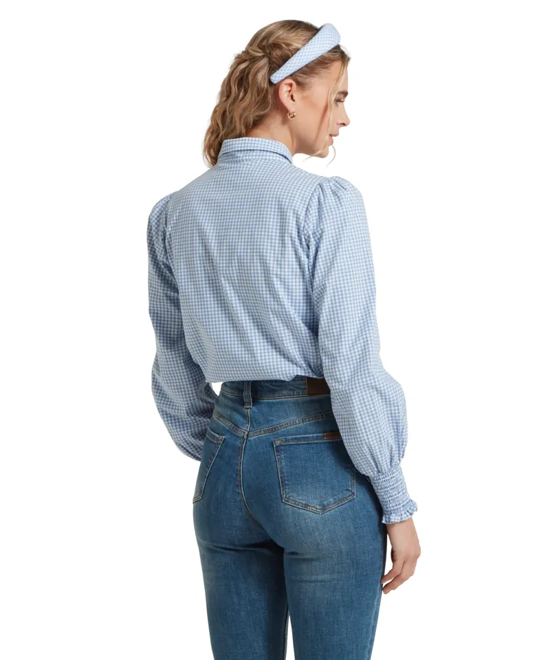 Schoffel Flora Gingham Shirt - Denim Blue-3