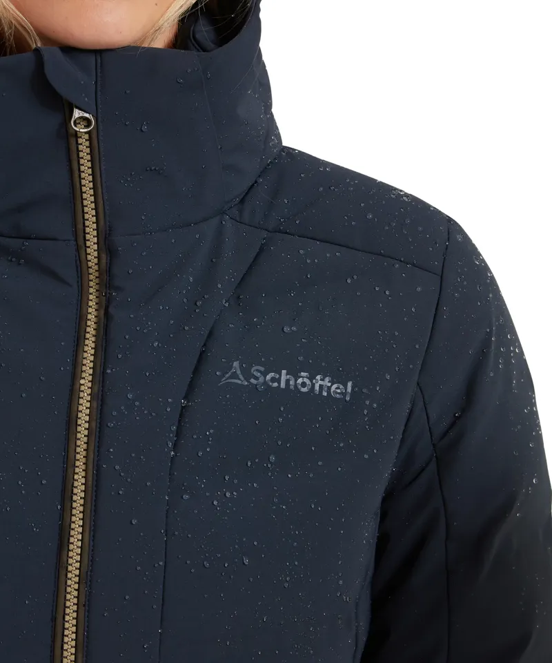 Schoffel Hurlingham Waterproof Down Coat - Carbon Navy-5