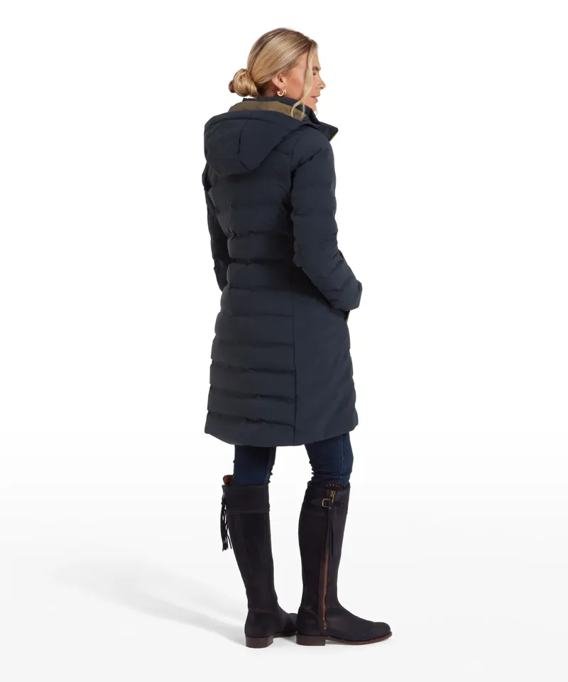 Schoffel Hurlingham Waterproof Down Coat - Carbon Navy-6