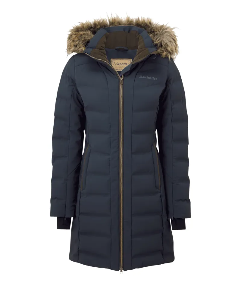 Schoffel Hurlingham Waterproof Down Coat - Carbon Navy