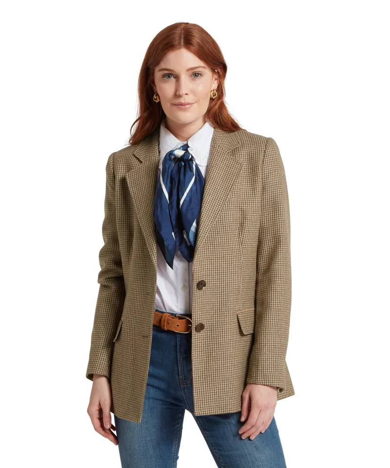 Schoffel Isla Houndstooth Tweed Blazer