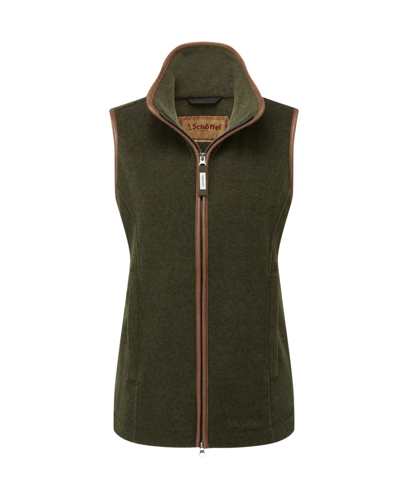 Schoffel Ladies Lyndon Fleece Gilet - Dark Olive