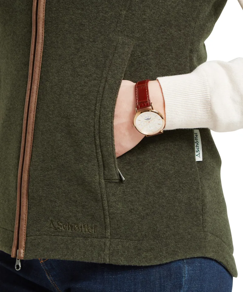 Schoffel Ladies Lyndon Fleece Gilet - Dark Olive-5