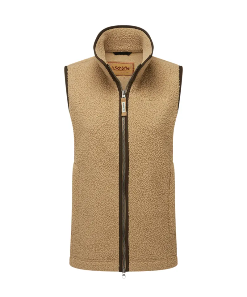 Schoffel Lyndon Retro Fleece Gilet - Tan-1
