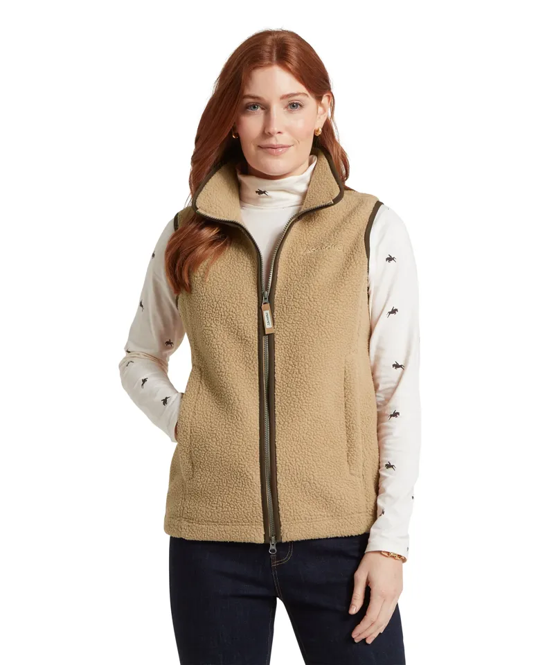 Schoffel Lyndon Retro Fleece Gilet - Tan