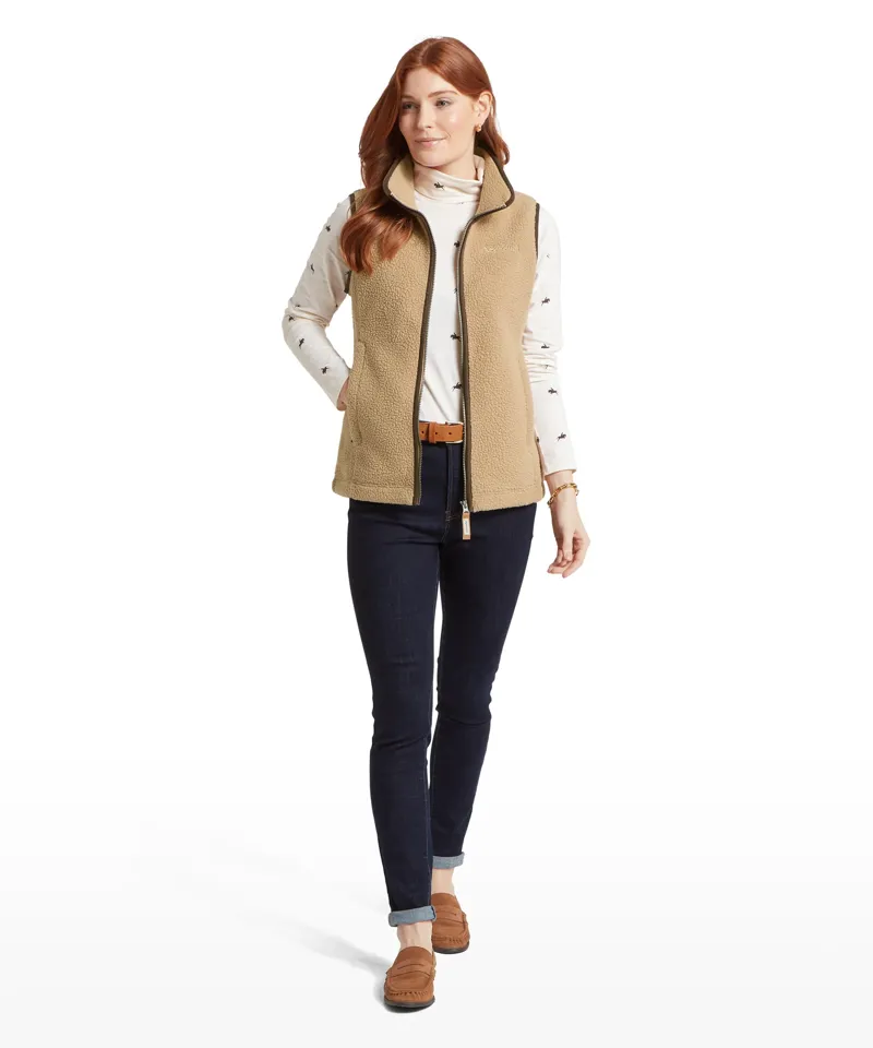 Schoffel Lyndon Retro Fleece Gilet - Tan-2