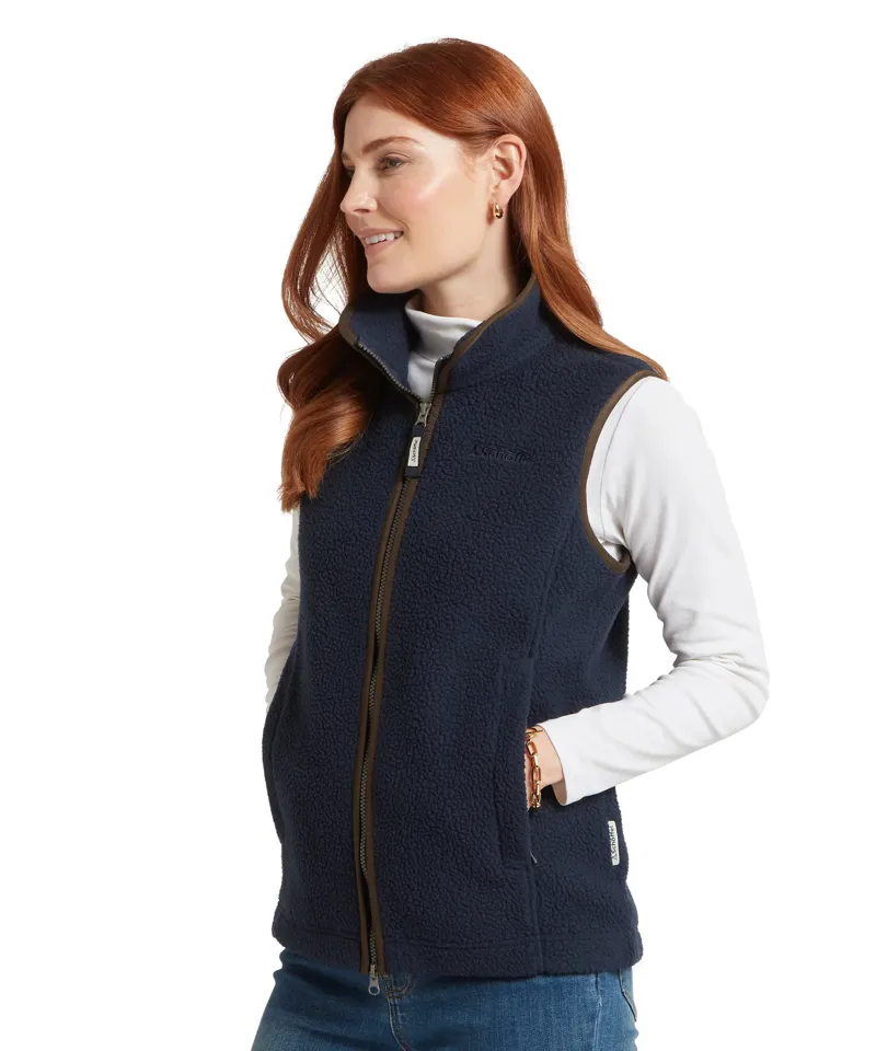 Schoffel Lyndon Retro Fleece Gilet - True Navy-2
