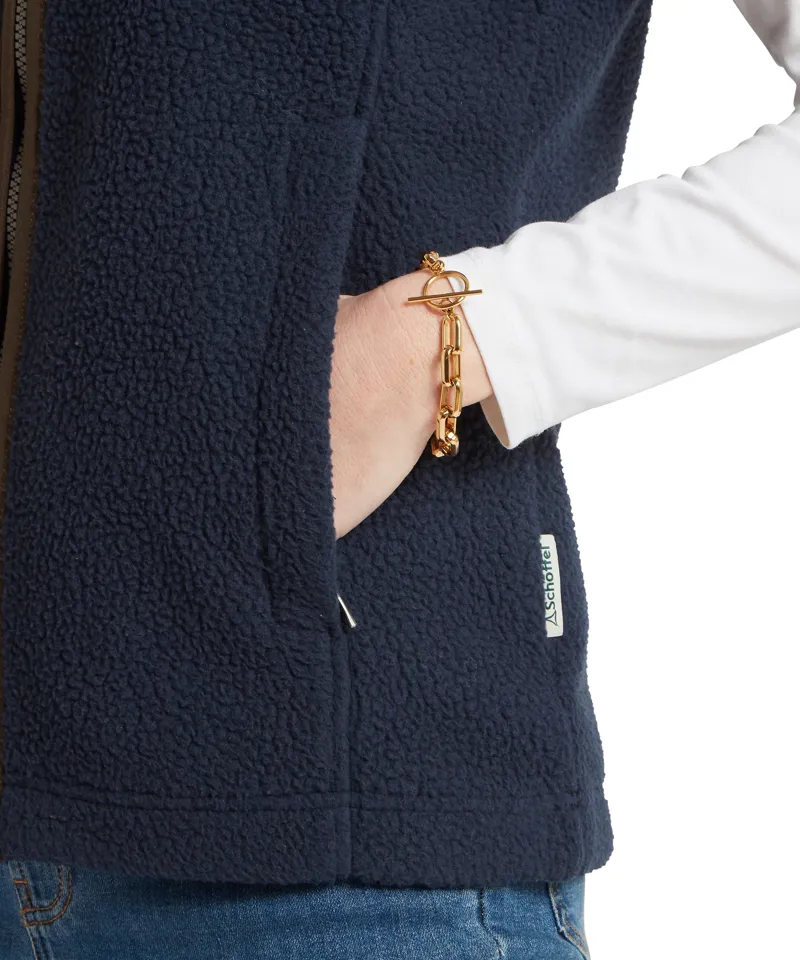 Schoffel Lyndon Retro Fleece Gilet - True Navy-4