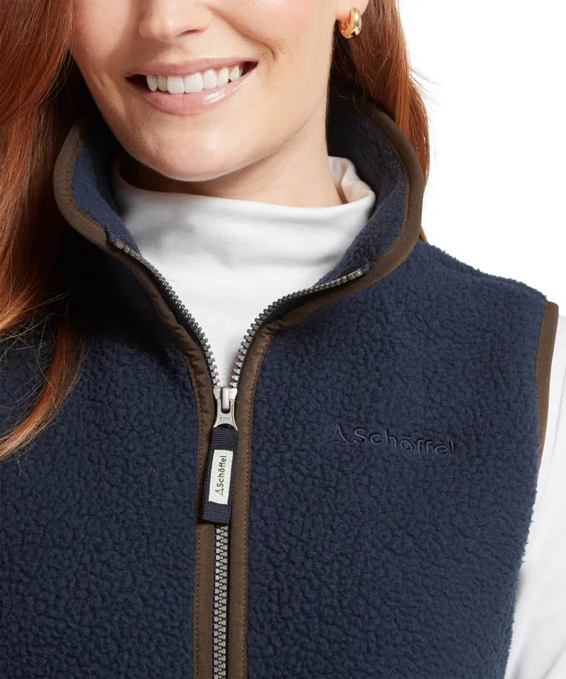 Schoffel Lyndon Retro Fleece Gilet - True Navy-5