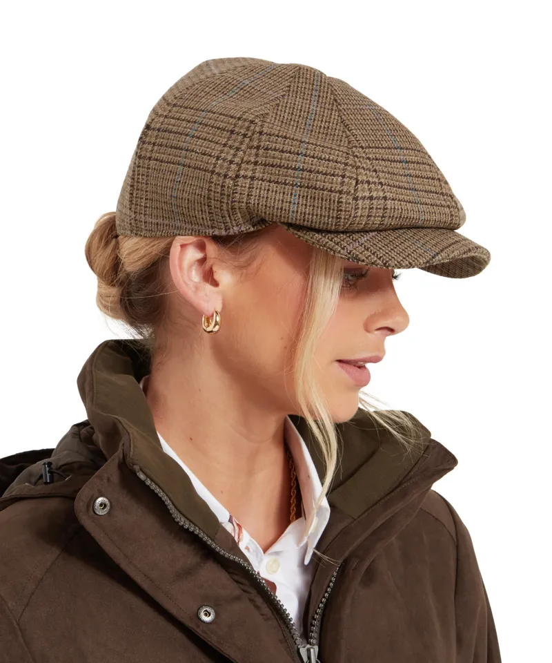 Schoffel Women's Newsboy Tweed Cap - Teviot Tweed-1