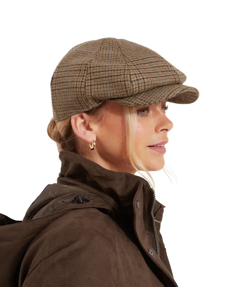 Schoffel Women's Newsboy Tweed Cap - Teviot Tweed-2
