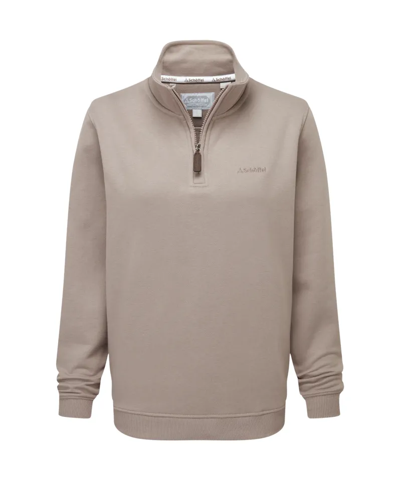 Schoffel Sennen Cove Quarter Zip Sweatshirt - Mushroom -1