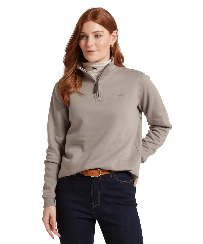 Schoffel Sennen Cove Quarter Zip Sweatshirt - Mushroom 