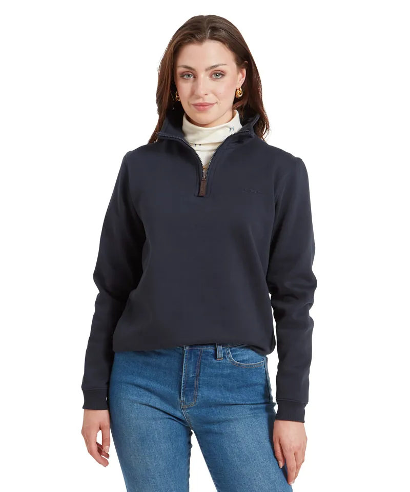 Schoffel Sennen Cove Quarter Zip Sweatshirt - True Navy