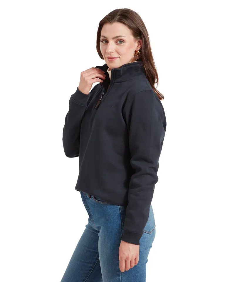 Schoffel Sennen Cove Quarter Zip Sweatshirt - True Navy-2