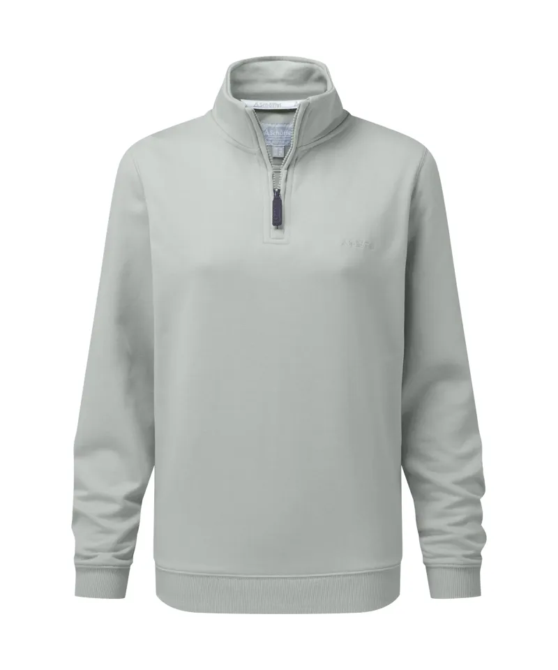 Schoffel Sennen Cove Quarter Zip Sweatshirt - Aqua Grey-1