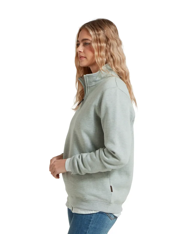 Schoffel Sennen Cove Quarter Zip Sweatshirt - Aqua Grey-3