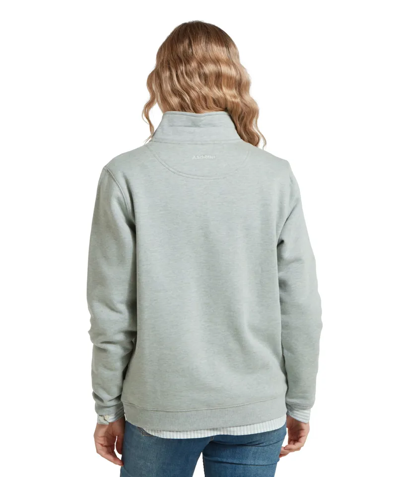 Schoffel Sennen Cove Quarter Zip Sweatshirt - Aqua Grey-4