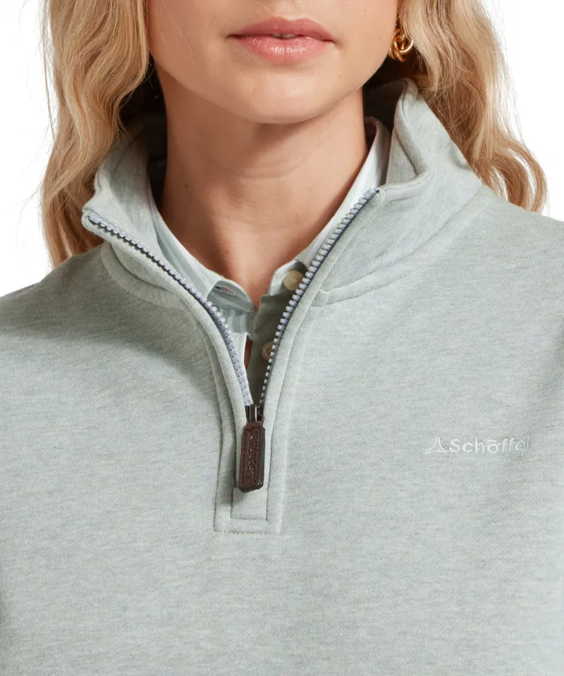 Schoffel Sennen Cove Quarter Zip Sweatshirt - Aqua Grey-5