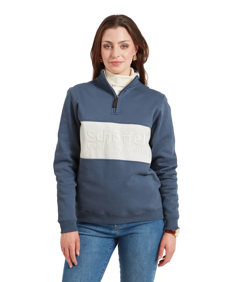 Schoffel St Agnes Quarter Zip Sweatshirt - Vintage Navy