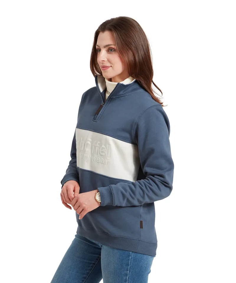 Schoffel St Agnes Quarter Zip Sweatshirt - Vintage Navy-2
