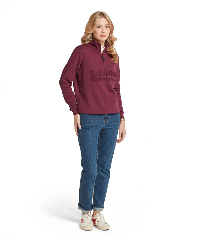Schoffel St Issey Sweatshirt - Burgundy-1