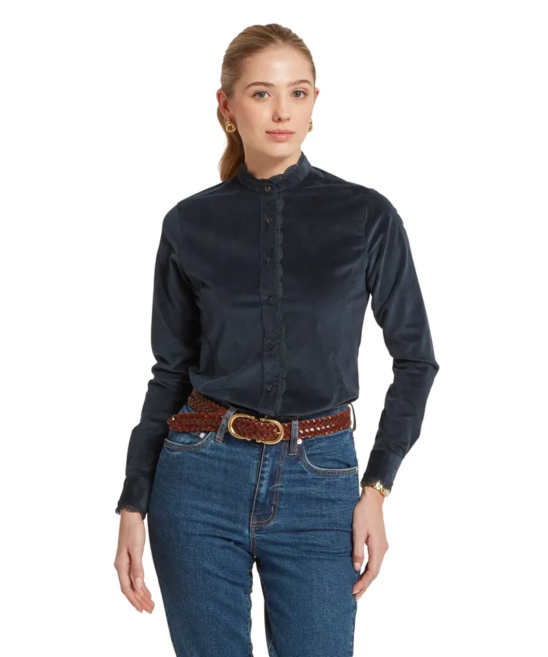 Schoffel Thetford Cord Shirt - Blueberry