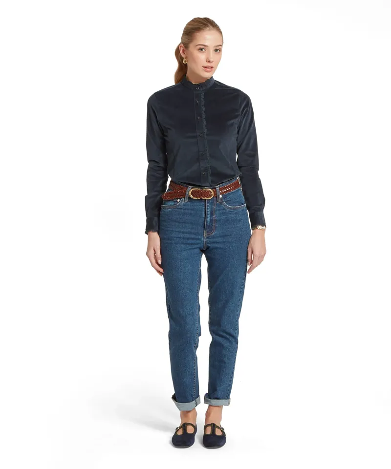 Schoffel Thetford Cord Shirt - Blueberry-2