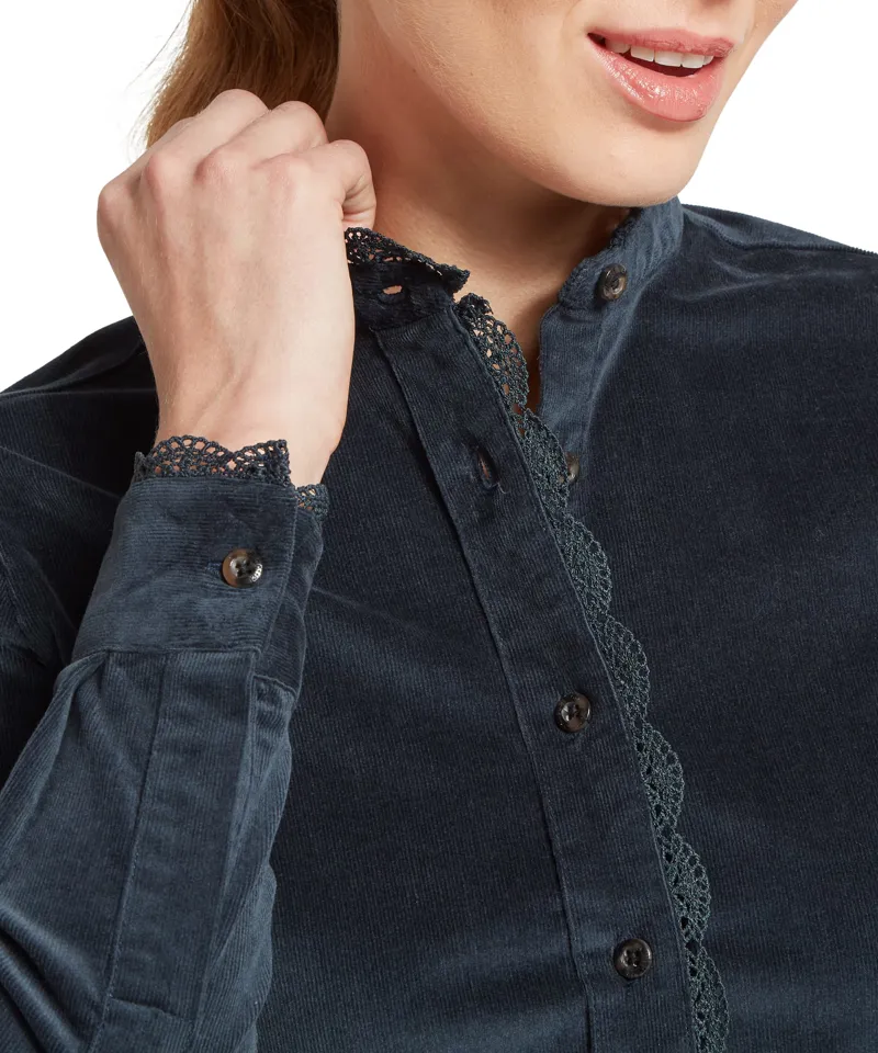 Schoffel Thetford Cord Shirt - Blueberry-5