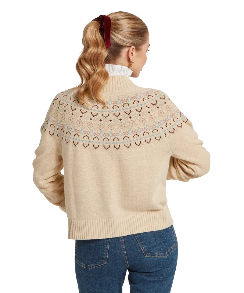 Schoffel Tresness Fairisle Jumper - Port/Lake Blue-3