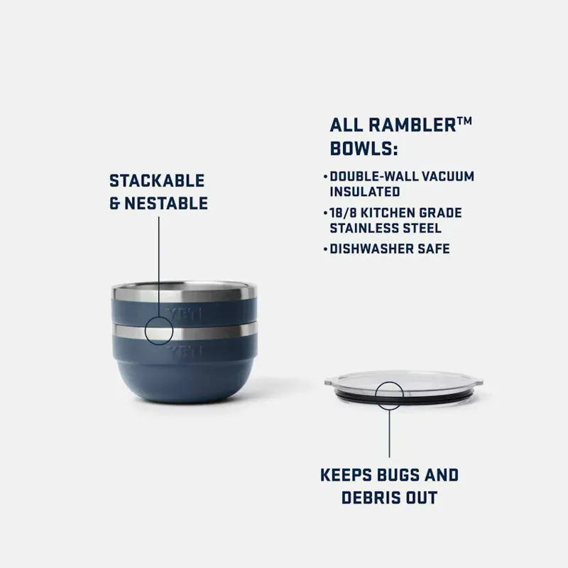 YETI Rambler Small Insulated Bowl - Navy-7