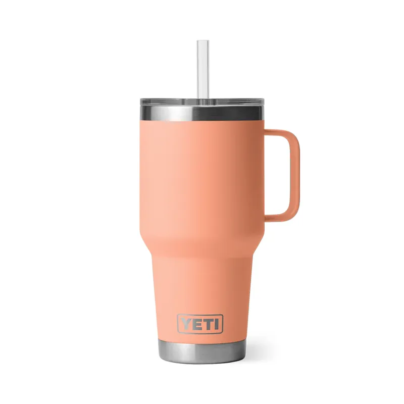 YETI Rambler 35 Oz Lowcountry Peach Straw Mug
