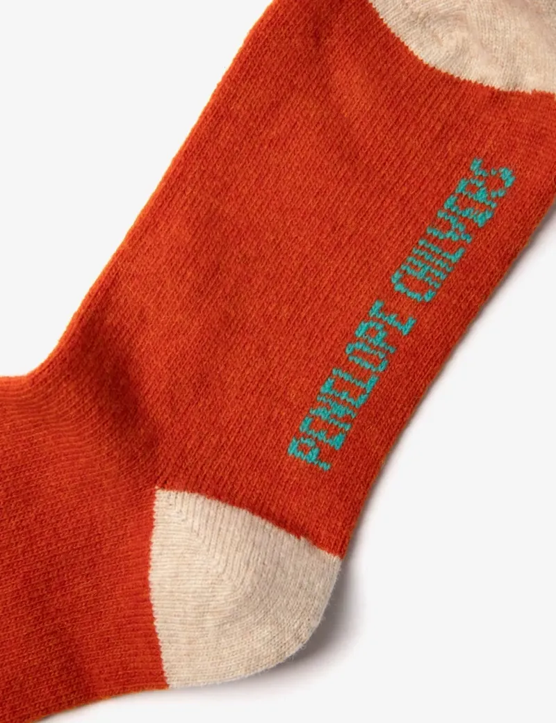 Penelope Chilvers Wool Socks - Orange-2